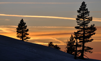 Sunset from the hut.